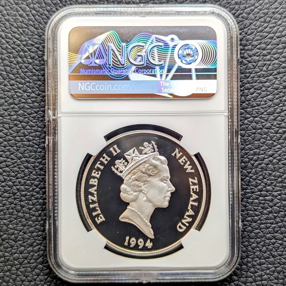 1円スタート 世界に6枚 希少 銀貨 鑑定 1994年 ニュージーランド