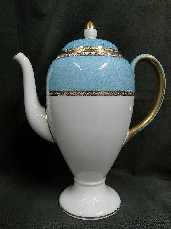 【最新作，SALE】 A2062 英国ウェッジウッド ユーランダー パウダーターコイズ コーヒーポット 西洋磁器(ウェッジウッド)｜売買されたオークション情報、yahooの商品情報をアーカイブ公開 - オークファン ウェッジウッド