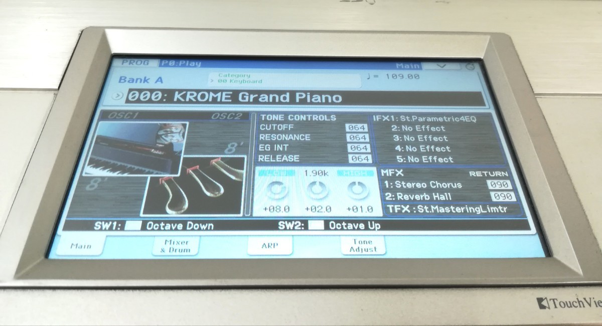 f1842/【音出し確認済】KORG コルグ KROME 61 61鍵 キーボード 