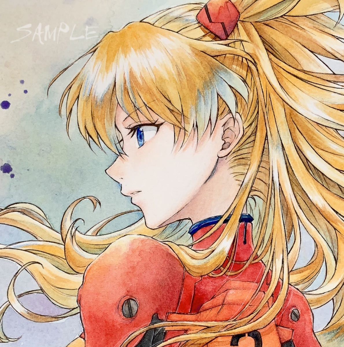 手描きイラスト エヴァンゲリオン 惣流・アスカ・ラングレー エヴァ