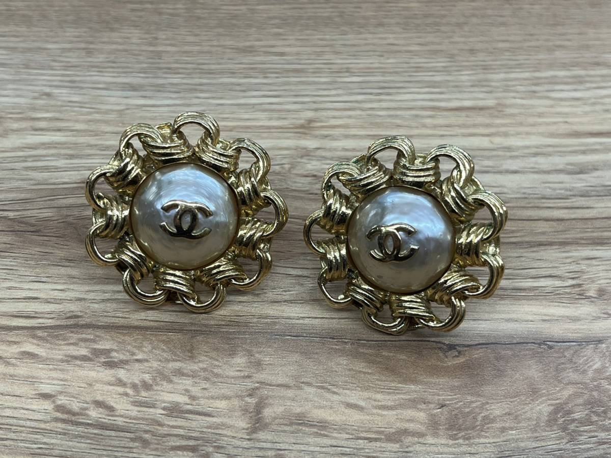 CHANEL シャネル ココマーク イヤリング ゴールド ピアス ヴィンテージ 