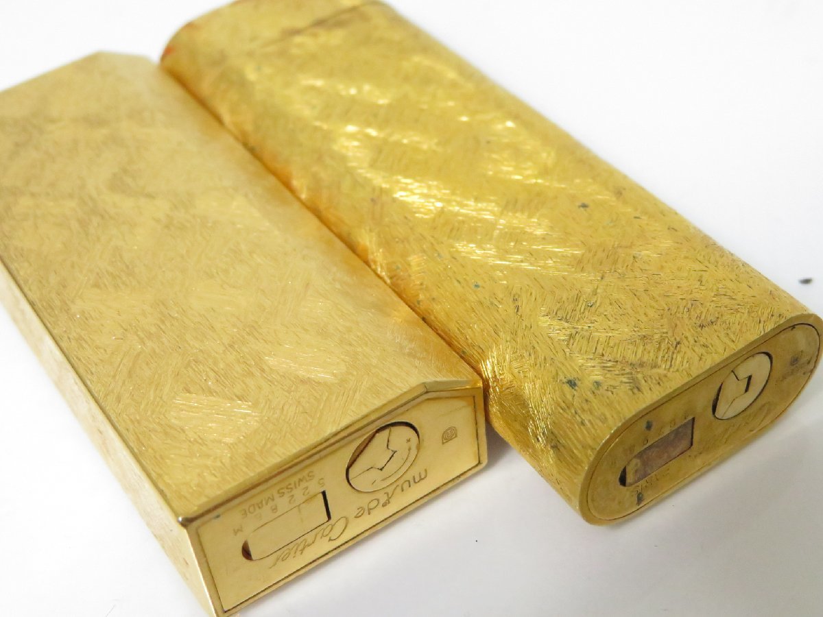 1円～ おたからや☆se286 ライター Cartier カルティエ まとめて ガスライター オーバル/五角/ゴールド 着火未確認 喫煙具 Cartier | Santos