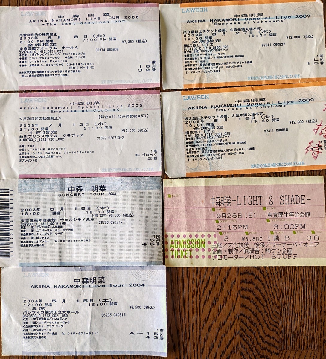 激レア！中森明菜コンサートチケット半券25枚セット！(タレントグッズ