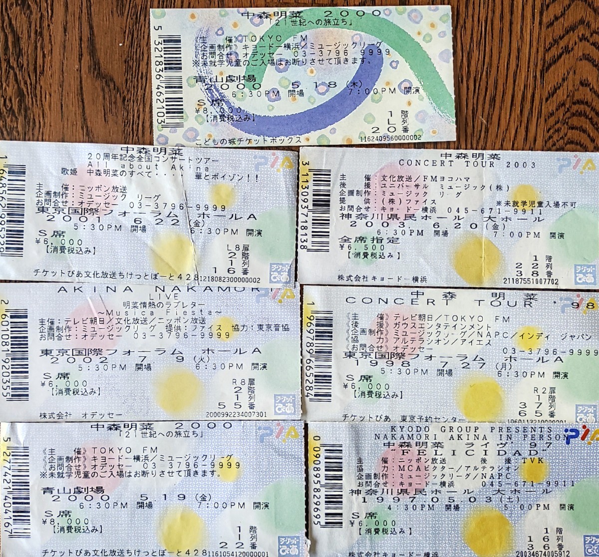 激レア！中森明菜コンサートチケット半券25枚セット！(タレントグッズ