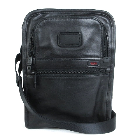 トゥミ TUMI ALPHA 2 TRAVEL オーガナイザー トラベル トート ショルダーバッグ レザー 92116DH 黒 ブラック 鞄 ■SM1 メンズ