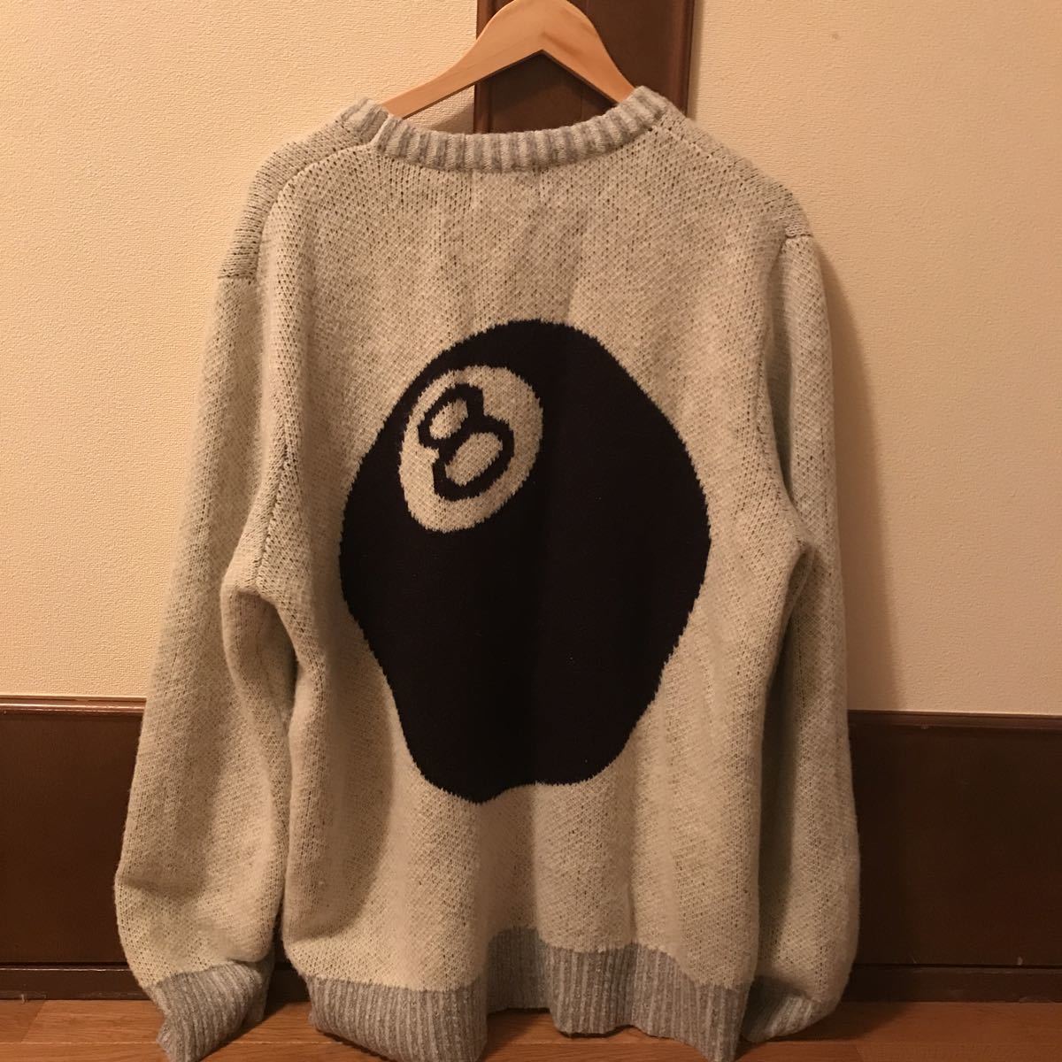 1円スタート売切り ステューシー ニット セーター Stussy 8ボール L