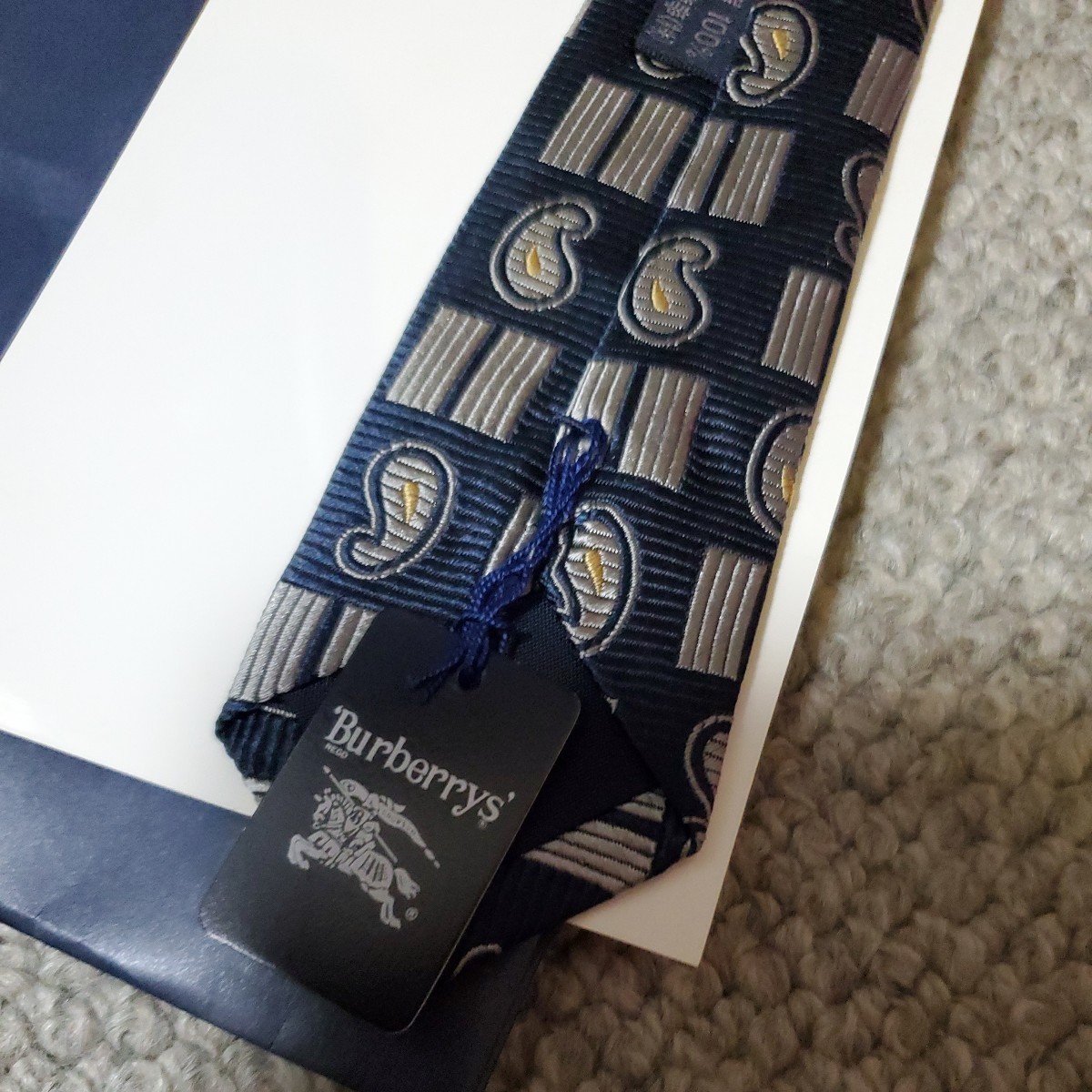 ✨新品・未使用✨ BURBERRY ネクタイ ノバチェック ネイビー 人気