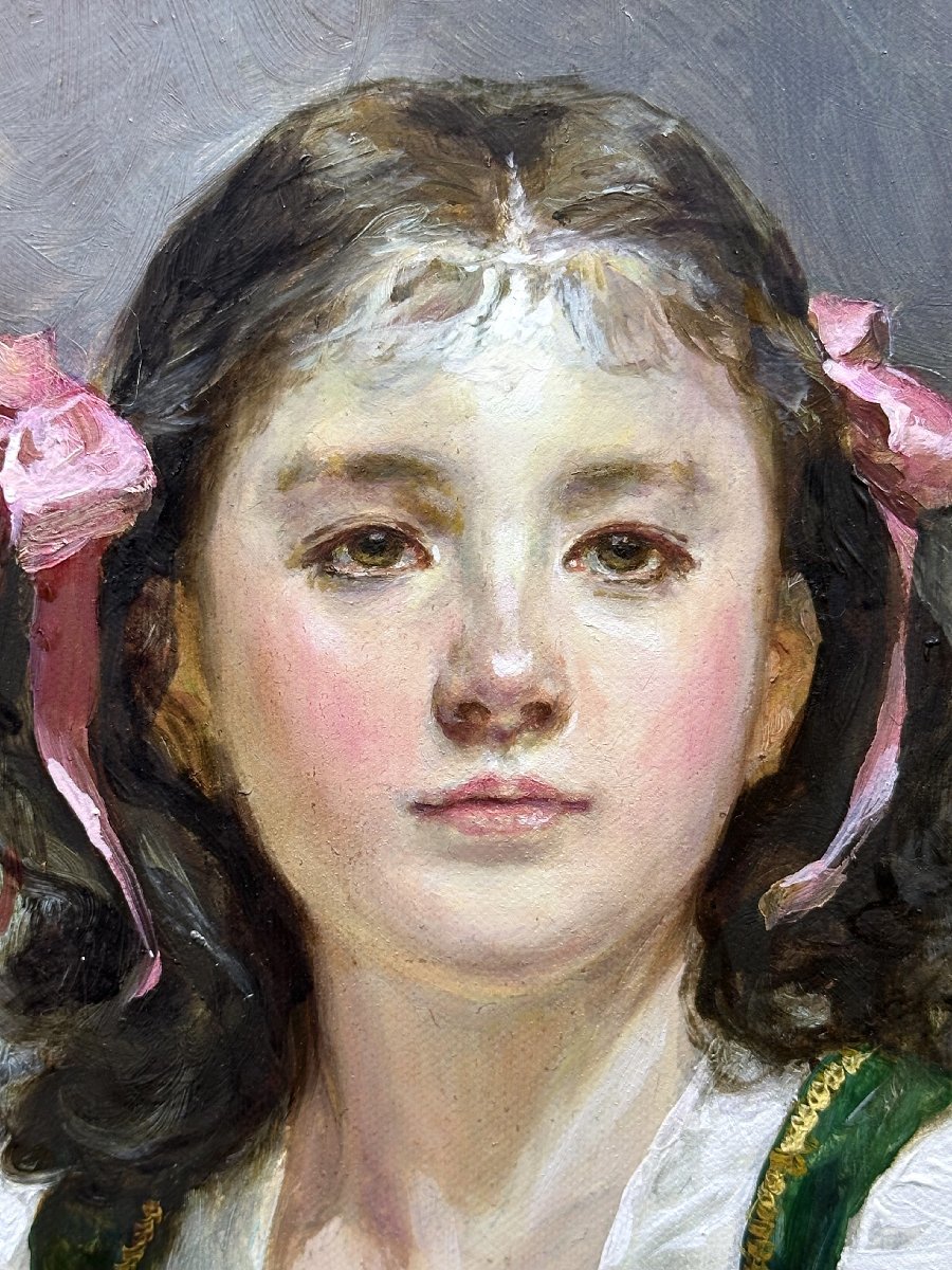 真作保証）☆奥龍之介☆ヴァイオリンの少女☆油彩☆F6☆6