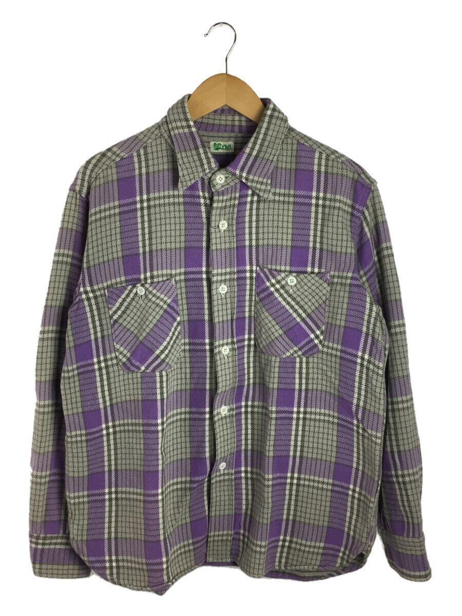 CORONA◆マチ付きビンテージレプリカヘビーネル長袖シャツ/S/コットン/PUP/チェック