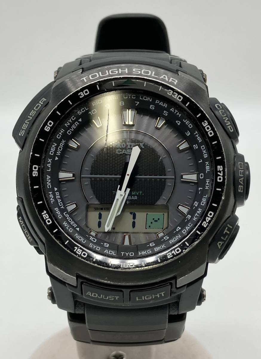 CASIO カシオ PROTREK プロトレック PRW-5100 デジアナ ラバーバンド 電波ソーラー 腕時計