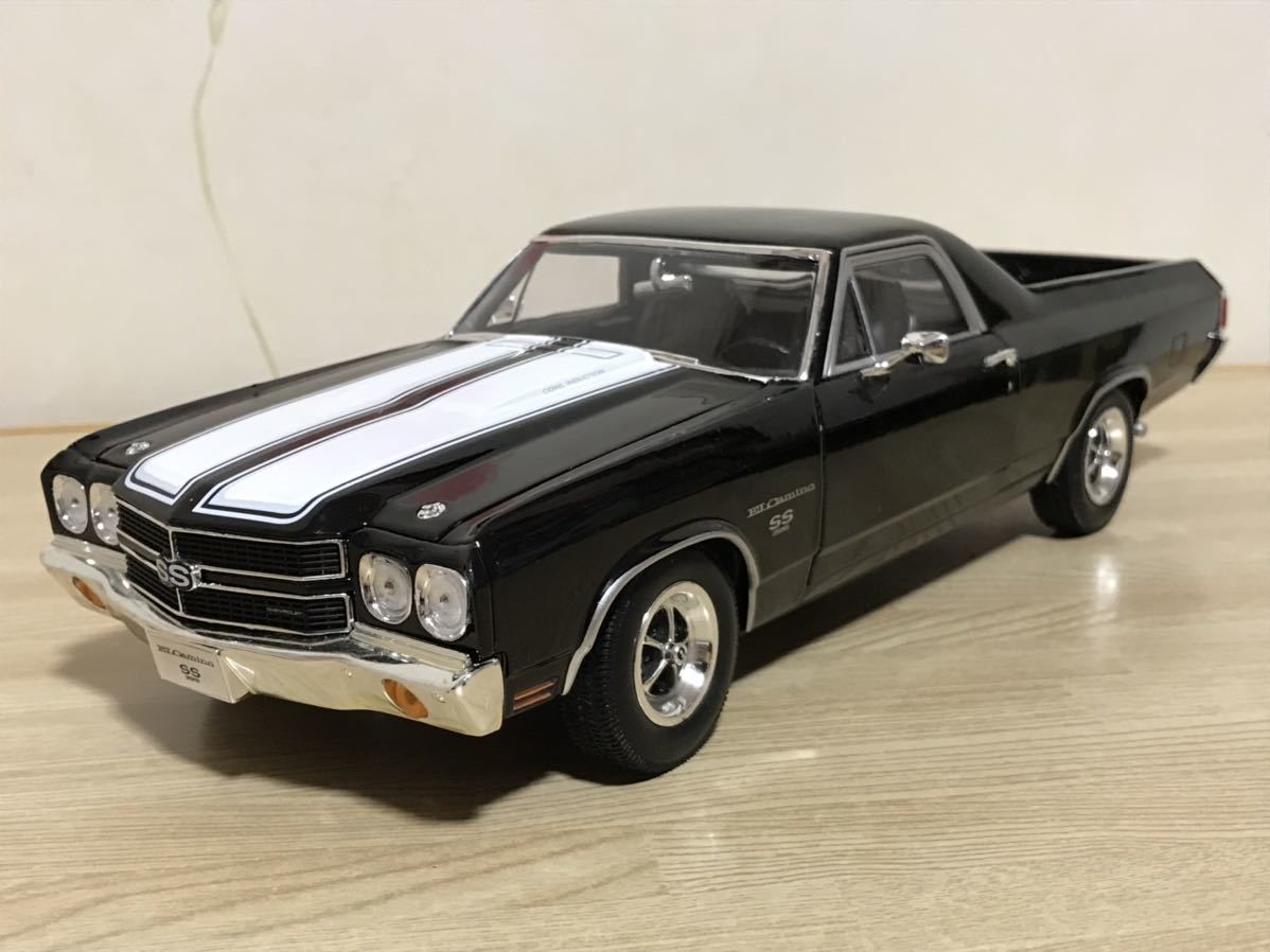 送料無料 1/18 シボレー エルカミーノ ブラック ミニカー CHEVROLET EL