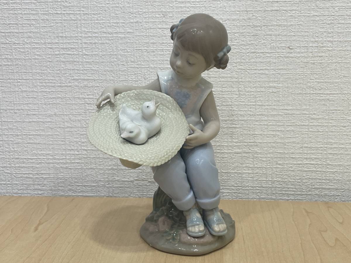インテリア小物 LLADRO リヤドロ 【アヒルとおしゃべり】 陶器人形 置物