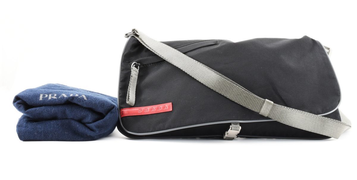 1円 美品 PRADA プラダ プラダスポーツ ナイロン ショルダーバッグ 