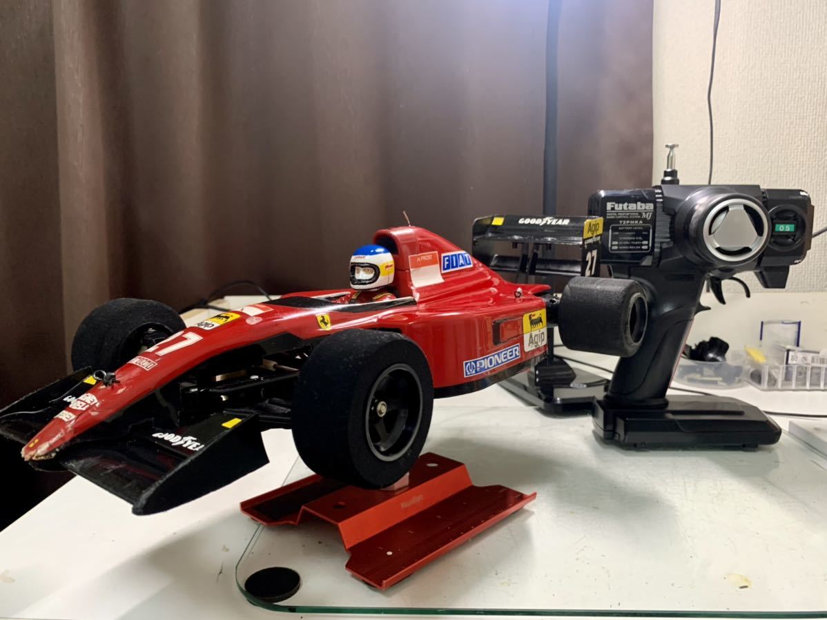 タミヤ】中古1/10ラジコン「フェラーリ412T1 」Fシリーズのシャーシと