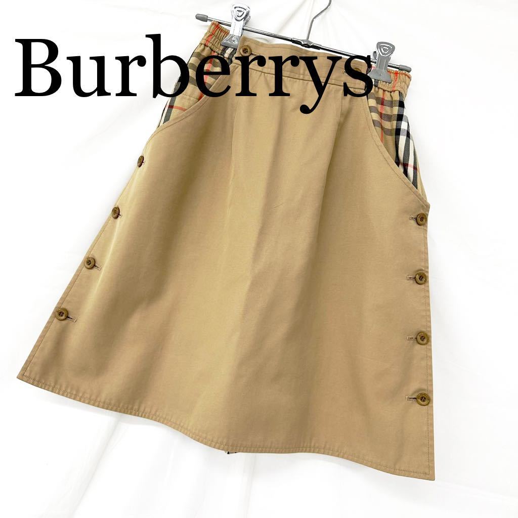 ベージュ プリーツスカート BURBERRYS ノバチェック柄 バーバリー