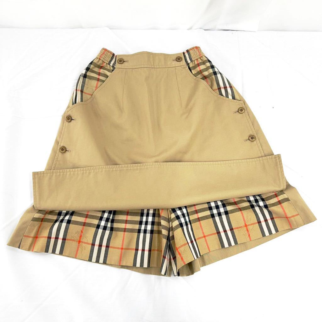 ベージュ プリーツスカート BURBERRYS ノバチェック柄 バーバリー