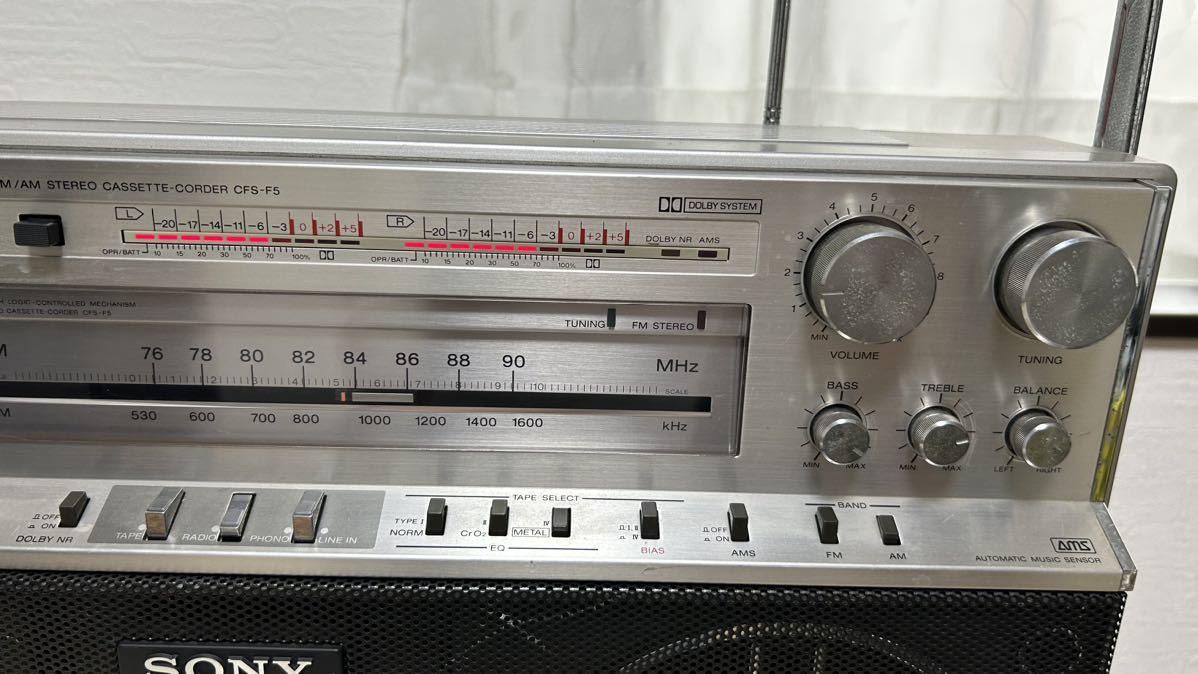 SONY CFS-F5 ソニー 希少SONY ラジカセ ラジオカセットレコーダー CFS