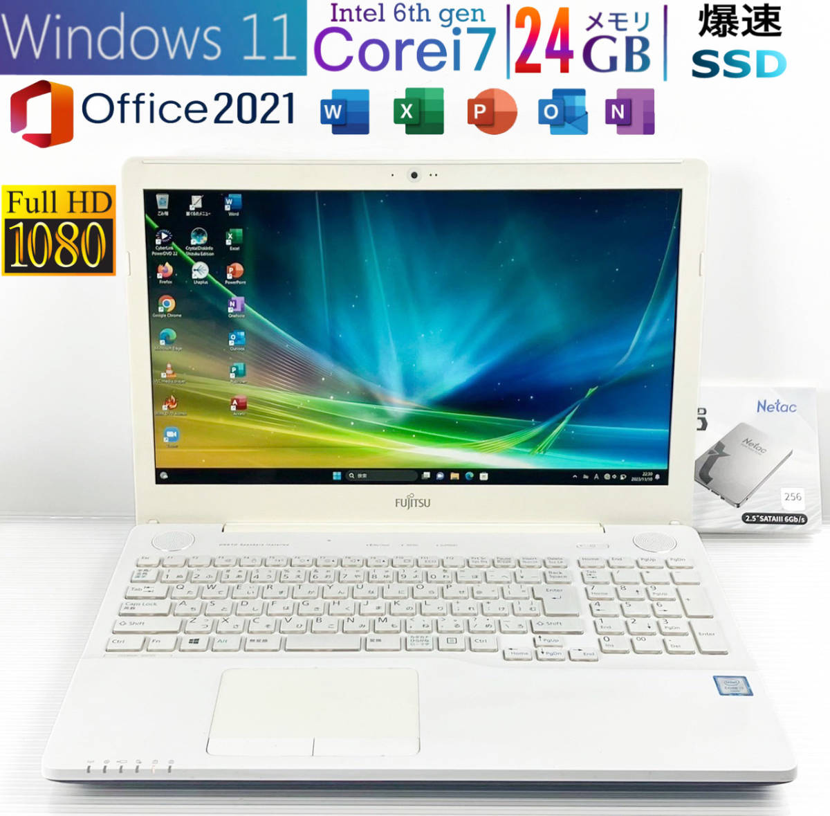 フルHD*ハイエンドi7)】メモリ24GB，爆速新品SSD，Core i7-6700HQ*人気