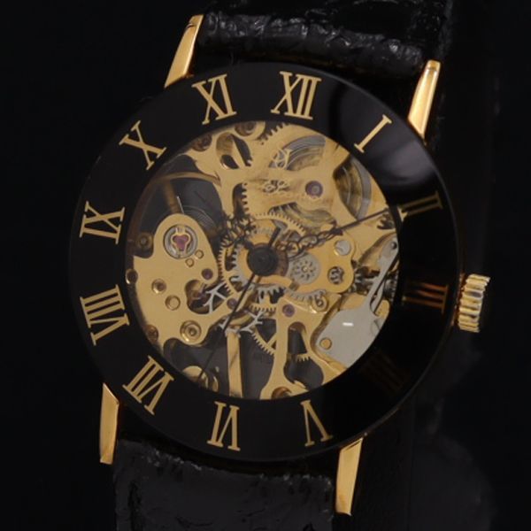 1円 稼動 良品 セントジョイナス スケルトン文字盤 手巻き メンズ腕時計 MTM 5000000