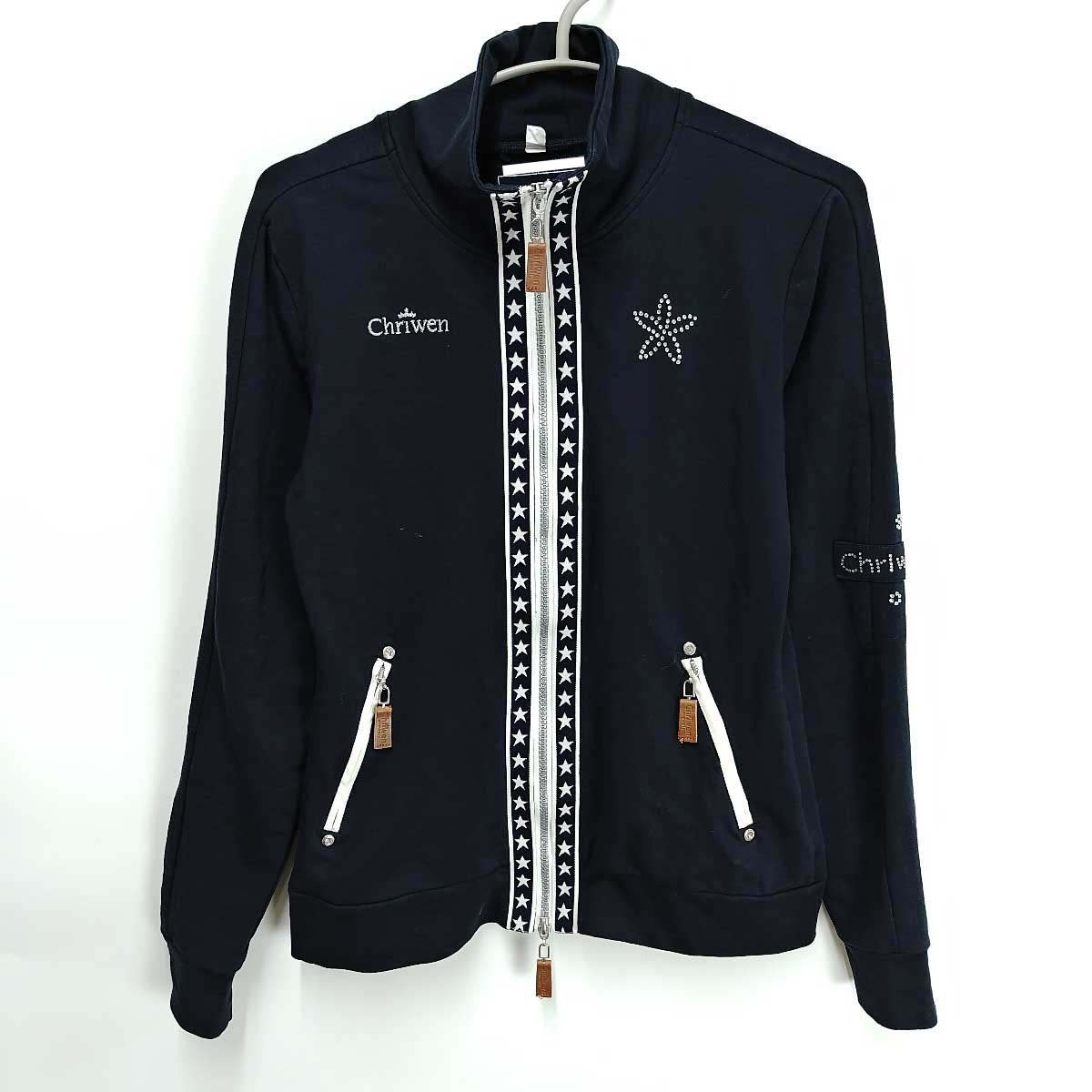 【中古】クリーヴェンウーマンリー 乗馬 ジップアップ ジャケット Chriwen S ネイビー レディース 乗馬 馬術