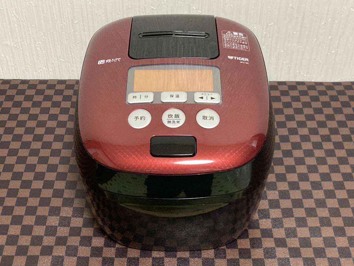 中古 2019年製 TIGER タイガー JPC-10SC 炊飯器 土鍋釜 圧力IH 5.5合