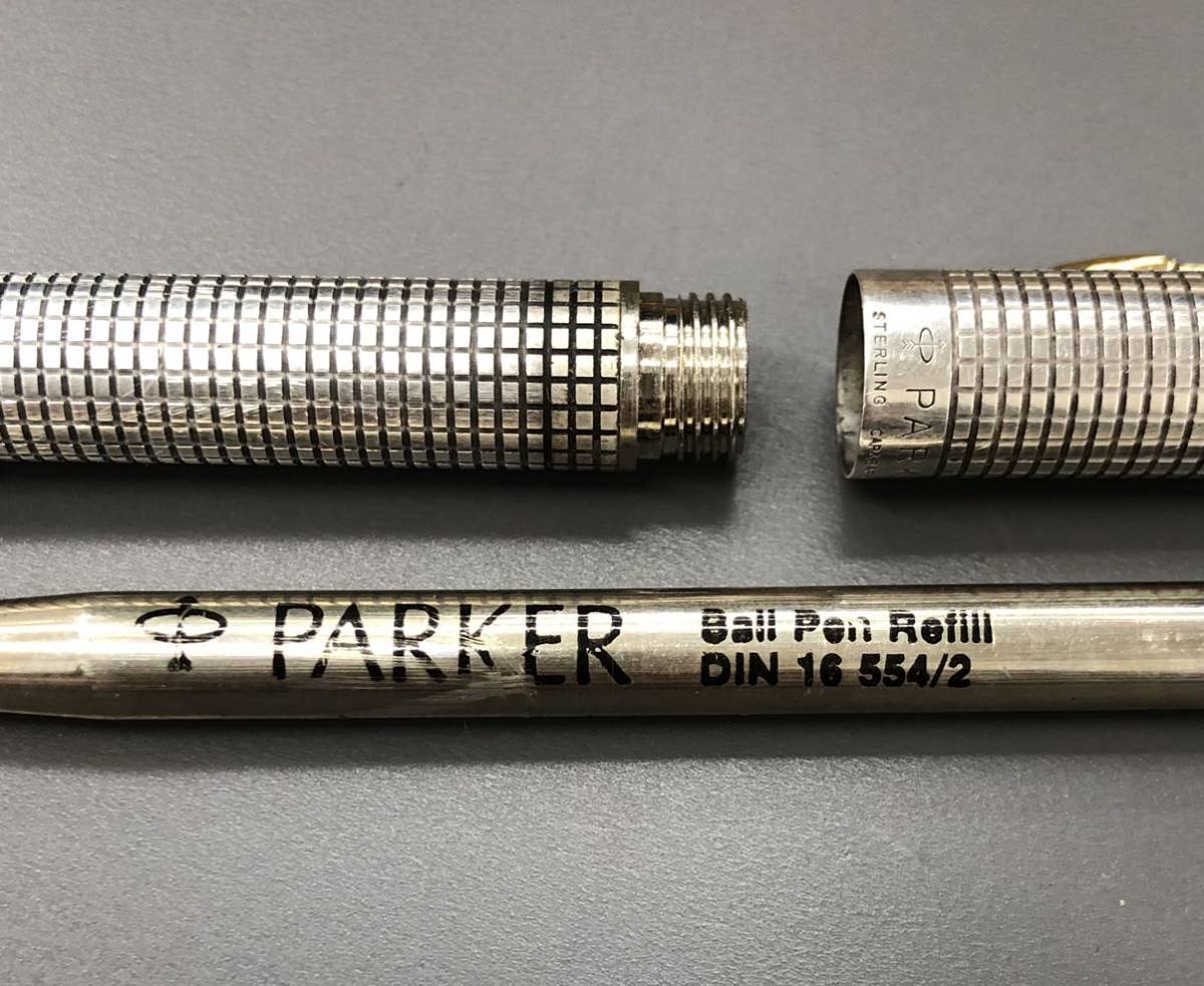 PARKER パーカー ボールペン スターリングシルバー ノック式 Made in 