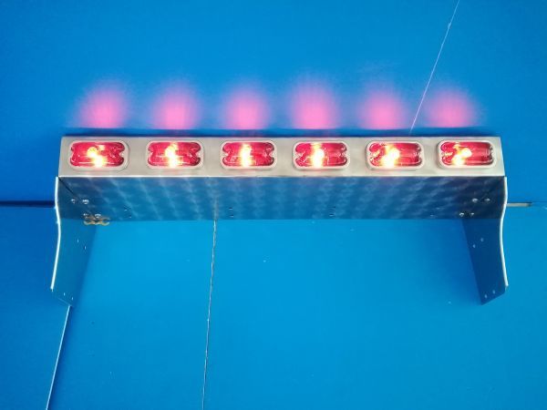 レトロ　中型アルナアンドン(幅650mm)用　ウロコバイザー　角マーカー(板橋製 S-80 濃い橙)6個付き　電球式　24v6w