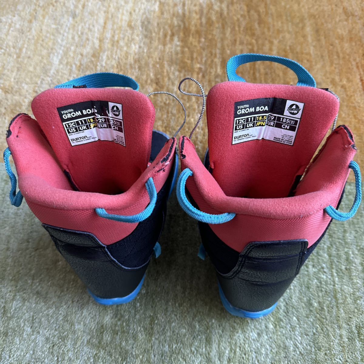 美品】Burton 子供用スノーボードブーツ 18、5センチ BURTON スノー