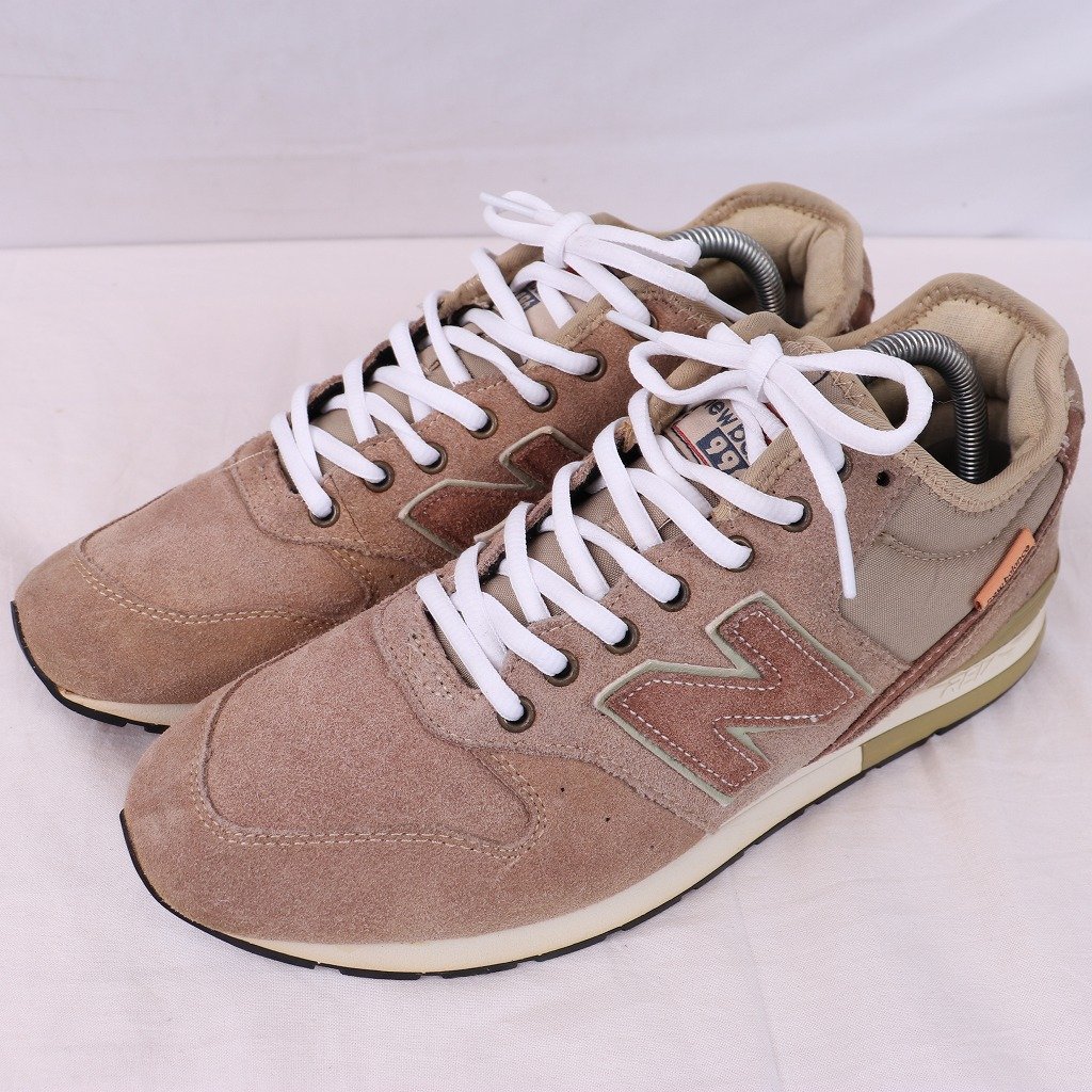 996 ニューバランス 26.5cm/new balance ミドルカット カーキブラウン 茶 白 中古 古着 スニーカー メンズ yy8236