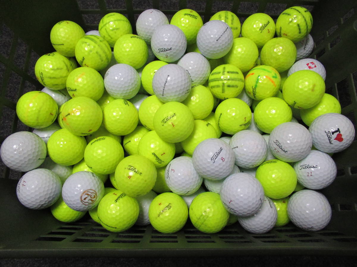 練習用 タイトリスト PRO V1X (2021年) カラー&ホワイト 100個