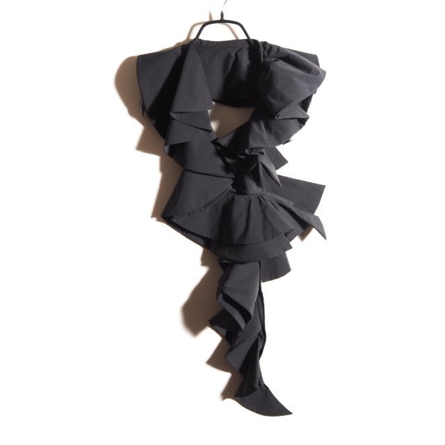 M4439h1 ▽MARGE マージ▽ Ruffle scarf ラッフルスカーフ ブラック