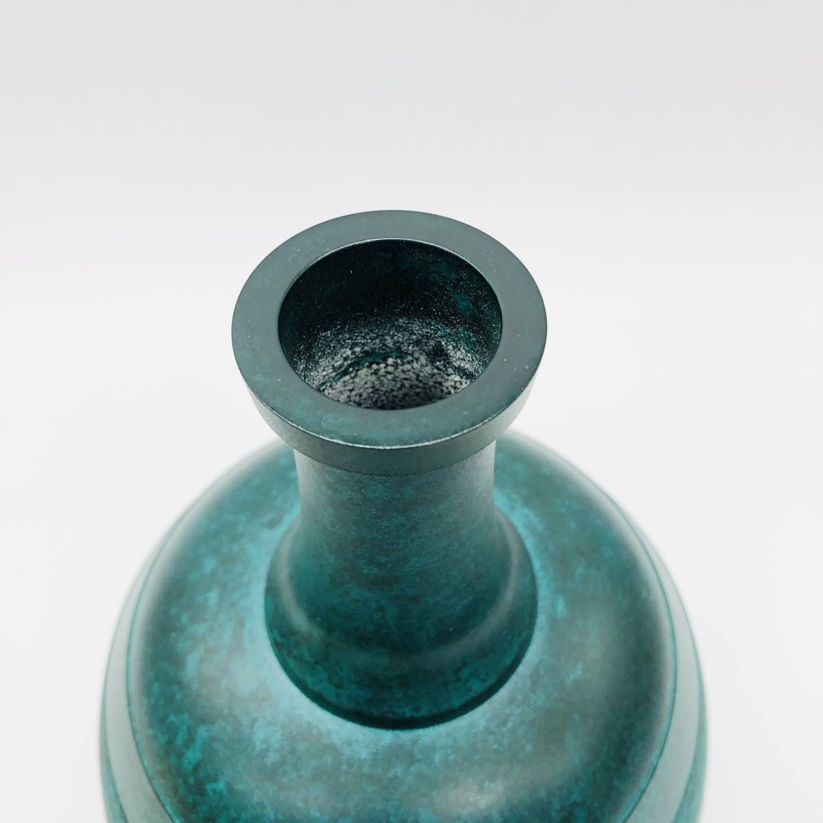 保管品 WAKO 和光 青銅壷 豊稜 蓮田修吾郎 一輪挿し 花瓶 花器 花生 花入 壺 生け花 飾壺 華道具 箱付_4