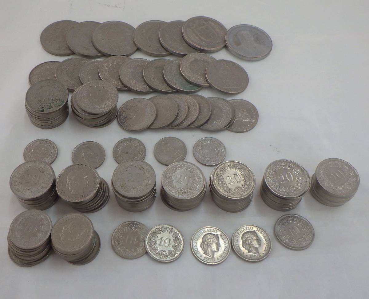 ◇スイス スイスフラン/CHF 100フラン分◇スイス硬貨 100Fr.分 5フラン７