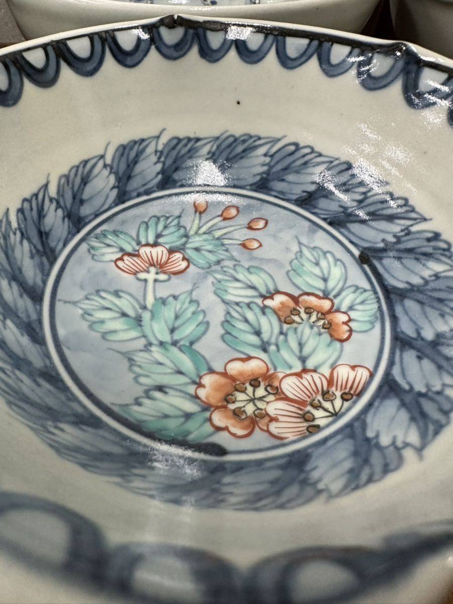 未使用！五代走波 佐藤走波 有田焼作家物 染錦 角皿5枚セット