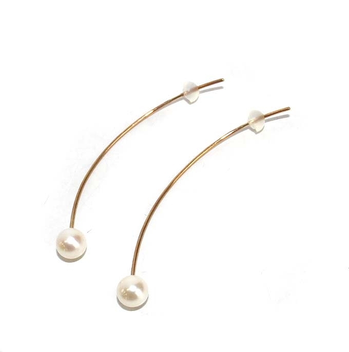 Hirotaka ヒロタカ Hirotaka パールアローピアス K10PG ピンクゴールド