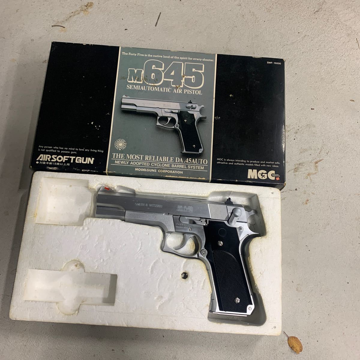 ☆1円スタート☆ S＆W MGC−M645 SMITH＆WESSON ガスガン SEMIAUTOMATIC AIR PISTOL DA.45AUTO ビンテージ、入手困難、激レア品