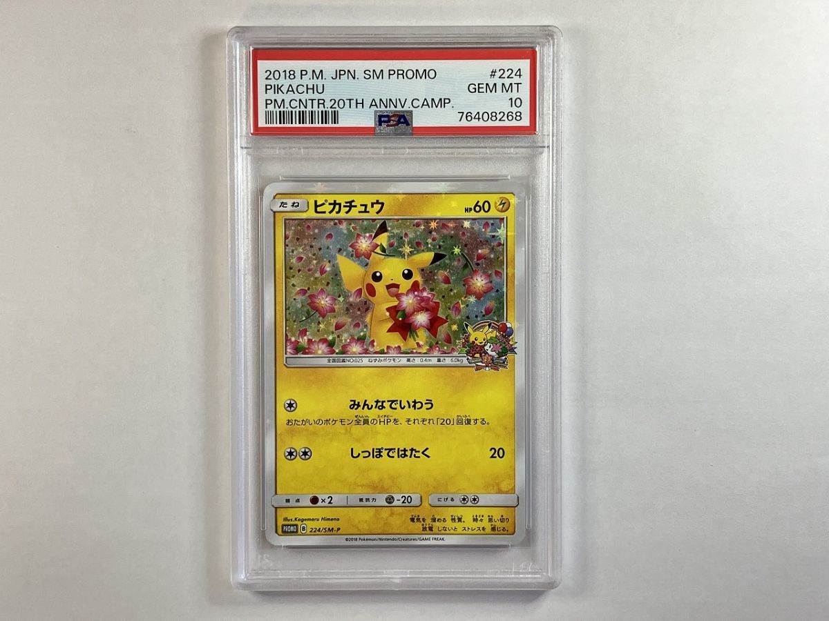 A377 PSA 10 / ピカチュウ 224/SM-P プロモ 2018 pokemon 20th