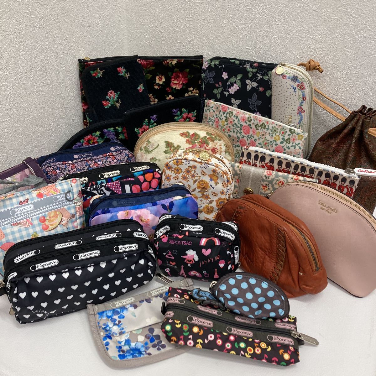 □6158　【卸売】FEILER フェイラー 他 シュニール織り おまとめ ポーチ バニティ 小物入れ マルチケース ショルダーバック　LeSportsac