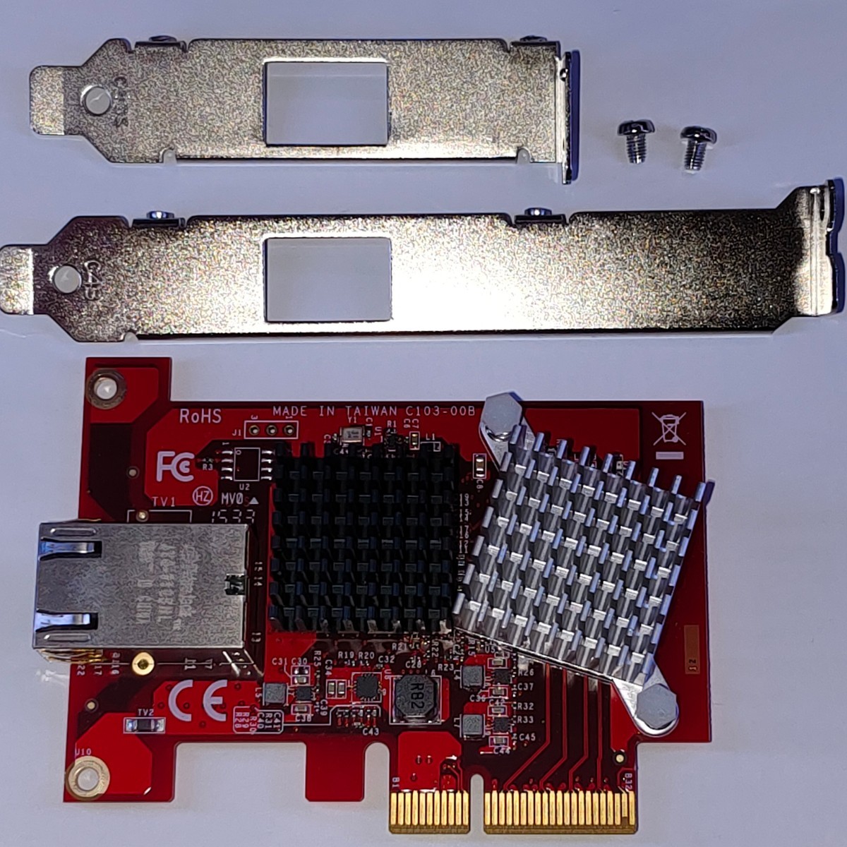 完動品】玄人志向 10Gbe lanカード GbEX-PCIE 玄人志向の10GbE対応LAN
