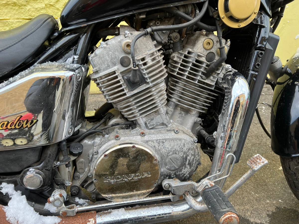 値下げします。実動ですがレストア必須！昭和61年式シャドウ750　RC25　車検9年6月まで　希少バイクです！ 北見発☆最落なし！バイク！ホンダ！シャドウ750！昭和61年式！RC25