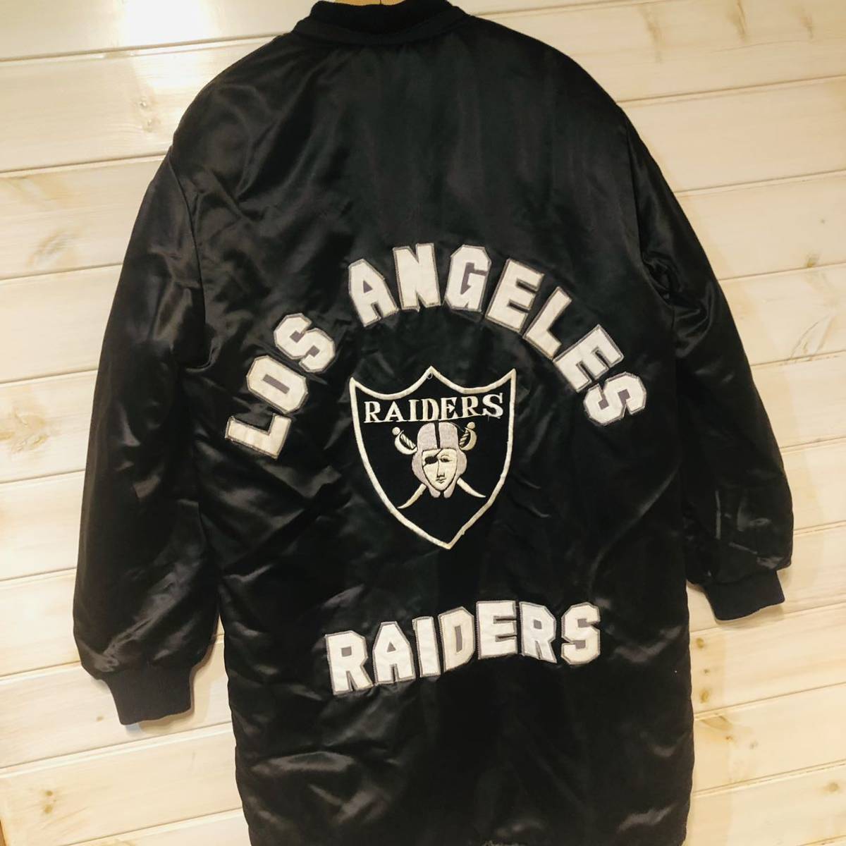 ☆レア希少☆ ヴィンテージ レイダース ベンチコート スタジャン NFL 