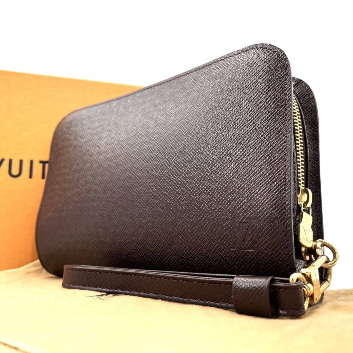 1円《 真贋済・極美品 》LOUIS VUITTON ルイヴィトン バイカル タイガ アカジュー M30186セカンドバッグ クラッチバッグ ビジネス メンズ