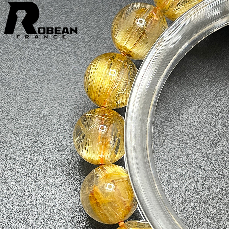 絶賛 EU製 定価5万円☆ROBEAN・タイチンルチル☆黄金針水晶 ゴールド