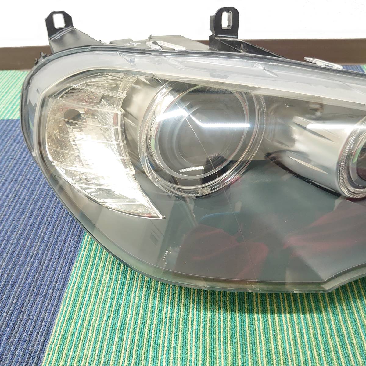 B422】BMW 純正 E70 X5 左右ヘッドライト 7158934 7158933 ヘッド