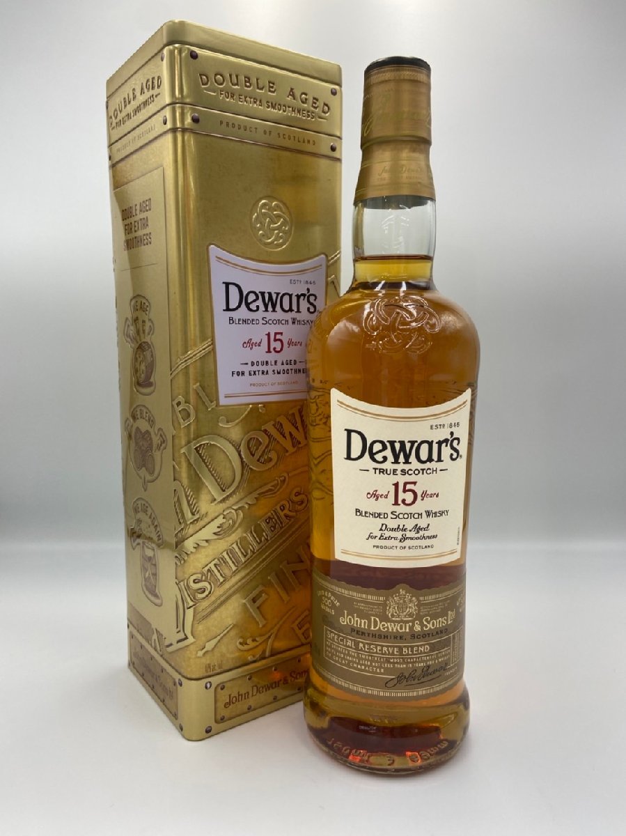 ST【同梱不可】デュワーズ 15年 ダブルエイジ 750ml 40% 箱付き 未開栓