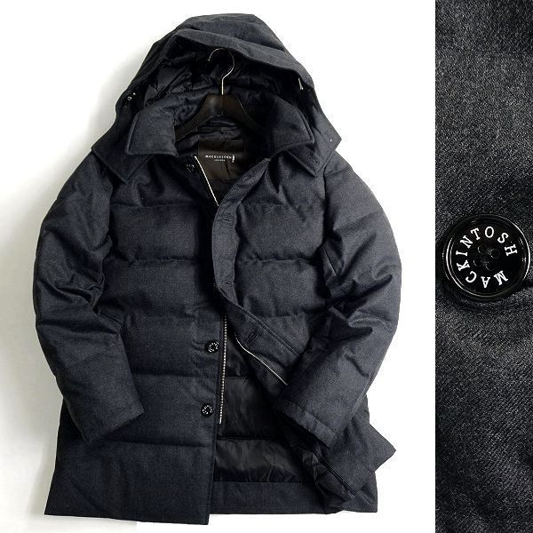 MACKINTOSH LONDON マッキントッシュ ロンドン 定価13.9万 メリノウール フーデッド ダウンジャケット ブルゾン 825 08 38 ▲400▼bus8677b