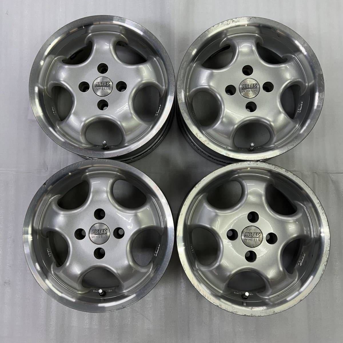 ARTEC WHEELS 14インチ　6J PCD 4穴100 中古　4本　ドイツ製　当時物　VW ゴルフ　ホンダ　シビック　等　カップ