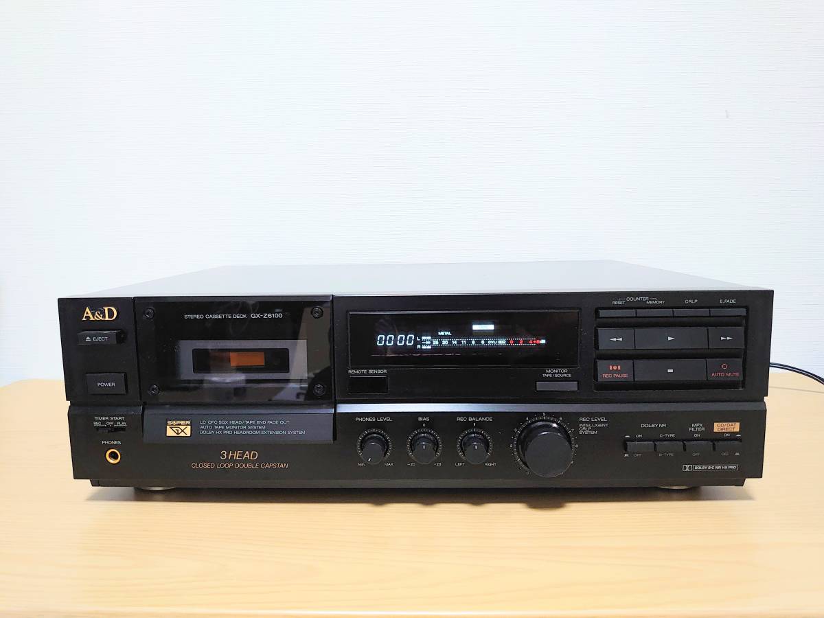 A&D GX-Z6100 3ヘッド カセットデッキ アカイ カセットデッキGX