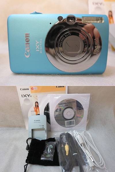 Canon キャノン IXY DIGITAL 110 IS デジカメ 動作確認済 水色