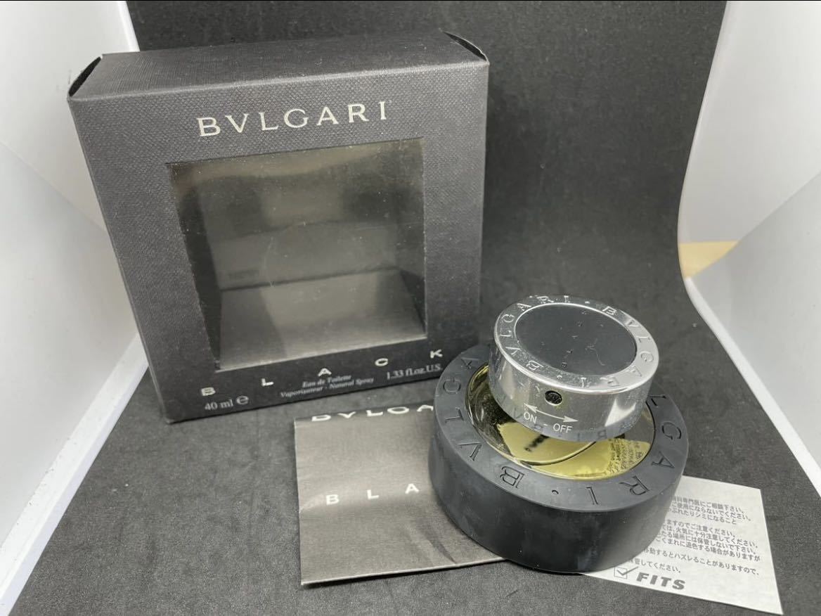 【ほぼ未使用】ブルガリ BVLGARI ブラック BLACK オードトワレ EDT 香水 40ml ブルガリブラック フレグランス 箱付き